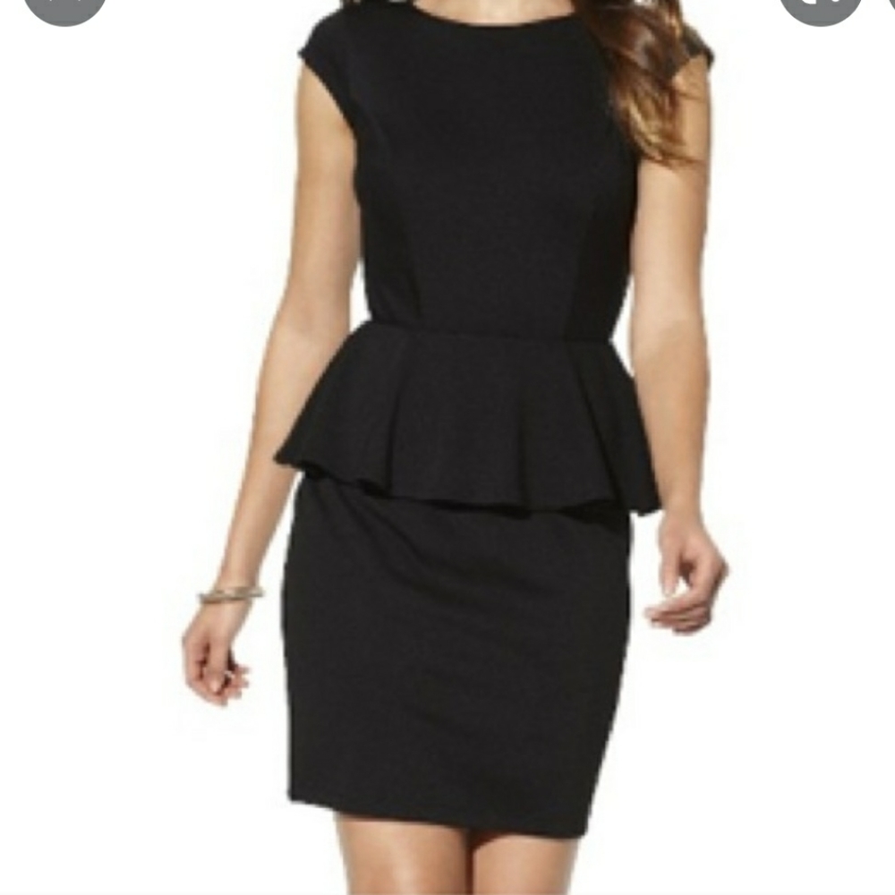 Mossimo Peplum Dress Black Classic